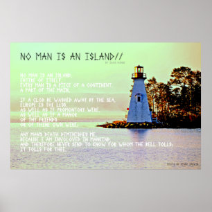 Poster Aucun homme n'est une île, par John Dunne