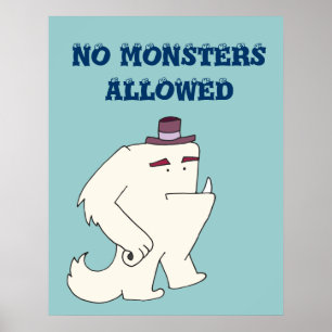 Poster Aucun monstres autorisé