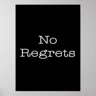 Poster Aucun regret Cite Motivation inspirante Citation