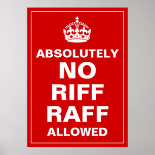 Poster Aucun riff Raff