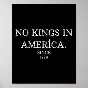 Poster Aucun Rois En Amérique Depuis 1776 Démocrates Patr