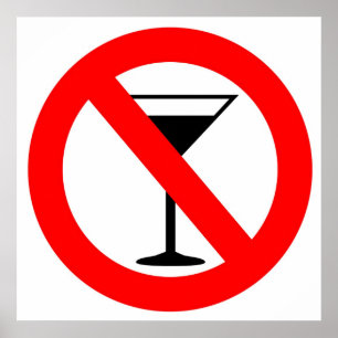 Poster Aucun signe d'alcool
