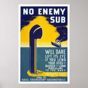 Poster Aucun sous-marin ennemi