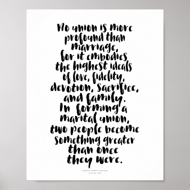 Poster Aucun syndicat n'est plus profonds amour mariage C (Devant)