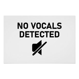 Poster Aucun volume détecté Conception audio minimale