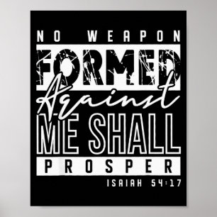 Poster Aucune arme formée contre moi ne prospérera Christ
