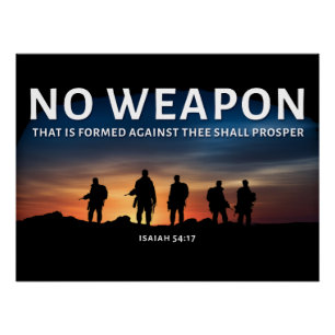 Poster Aucune Arme Formée Contre Vous Prospère Bible