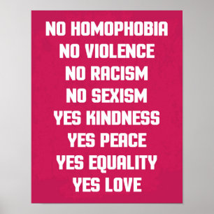 Poster Aucune citation de homophobie