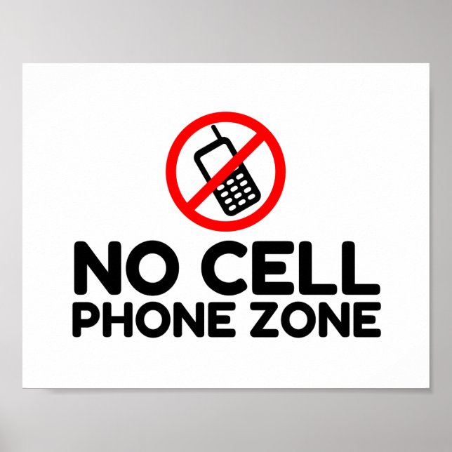 Poster Aucune zone de téléphone cellulaire (Devant)