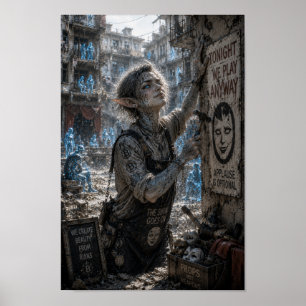Poster Audace / Travailleur de théâtre / Immeuble d'appar
