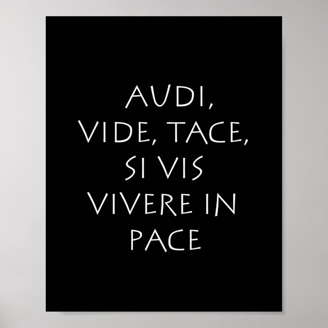 Poster Audi vide tace est vis viverin en rythme (Devant)