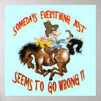 Poster auf dem Pferd lustig!