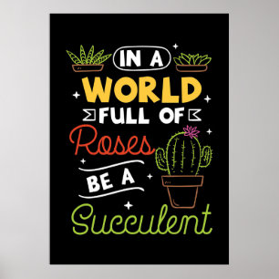 Poster Augmente Être Succulent