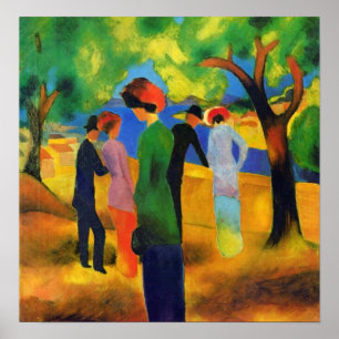 Poster August Macke - Madame dans une veste verte