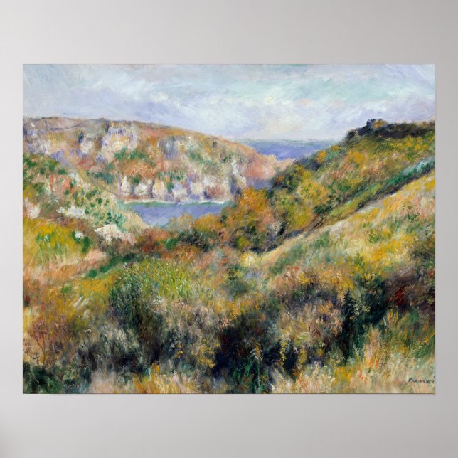 Poster Auguste Renoir - Collines autour de la baie (Devant)