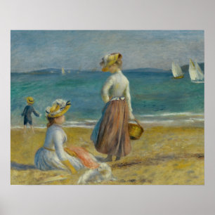 Poster Auguste Renoir - Figurines sur la plage