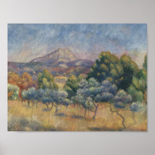 Poster Auguste Renoir - La montagne Sainte-Victoire