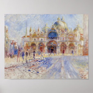 Poster Auguste Renoir - La Piazza San Marco, Venise