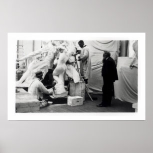 Poster Auguste Rodin dans son studio Paris