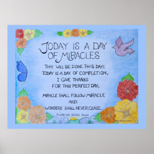 Poster Aujourd'hui est un jour de miracles - Œuvre d'art