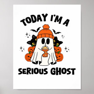 POSTER AUJOURD'HUI JE SUIS UN CITROUILLE DE CAFÉ GHOST SÉ