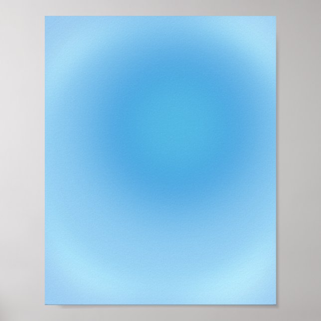 Poster Aura bleu dégradé (Devant)