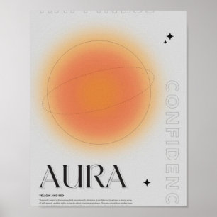 Poster Aura jaune et rouge