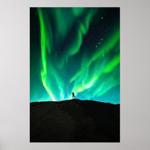Poster aurora boréale