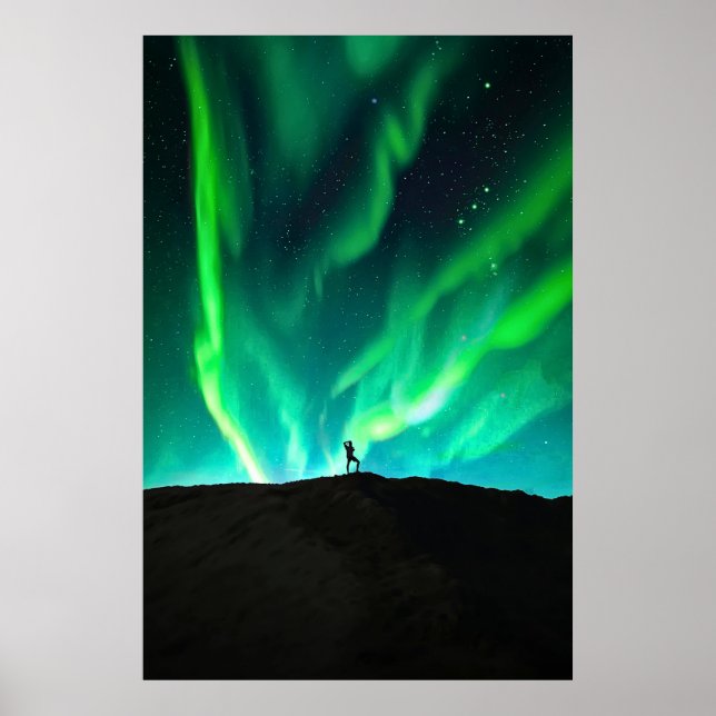 Poster aurora boréale (Devant)