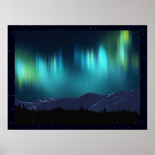 Poster Aurora Borealis (Devant)