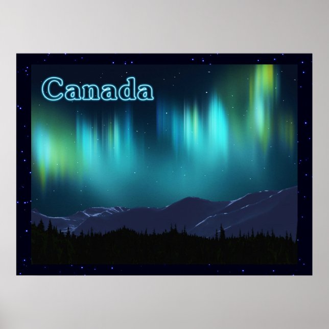 Poster Aurora Borealis (Devant)