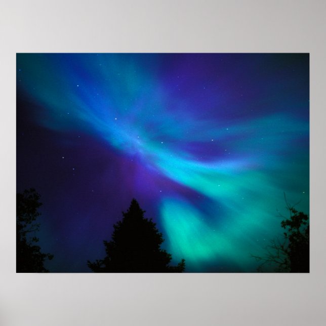 Poster Aurora Borealis | Canada Ontario Sudbury (Devant)