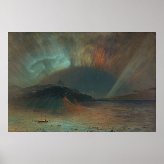 Poster Aurora Borealis par Frederic Edwin Church 1865 (Devant)
