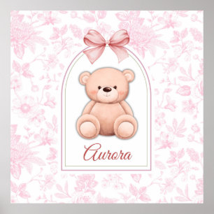 Poster Aurora Conception personnalisée d'ours en peluch