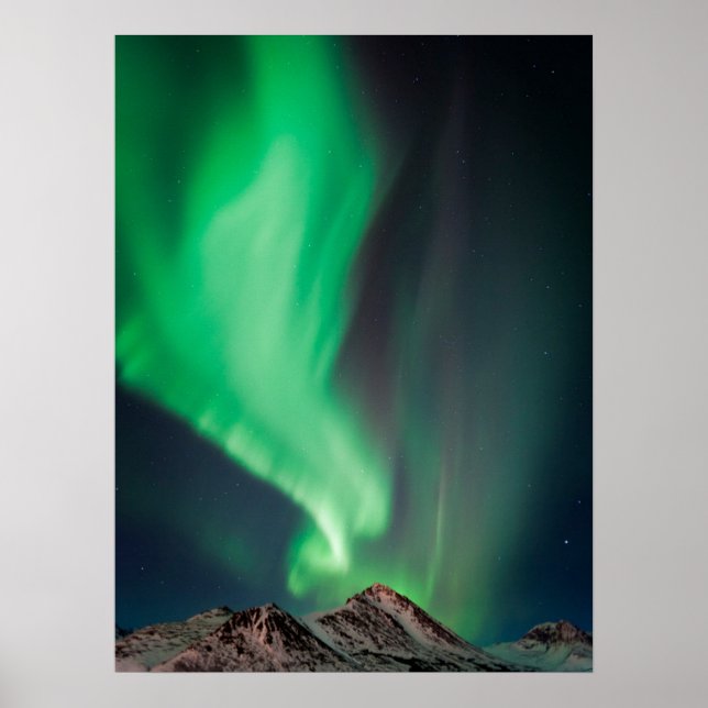 Poster Aurore Boréale | Anchorage, Alaska (Devant)