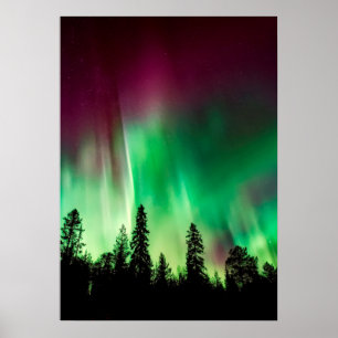 Poster Aurore boréale lumières du nord