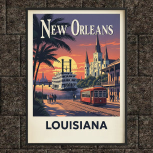 Poster aus New Orleans aus den 1960er Jahren