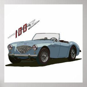 Poster Austin Healey 100
