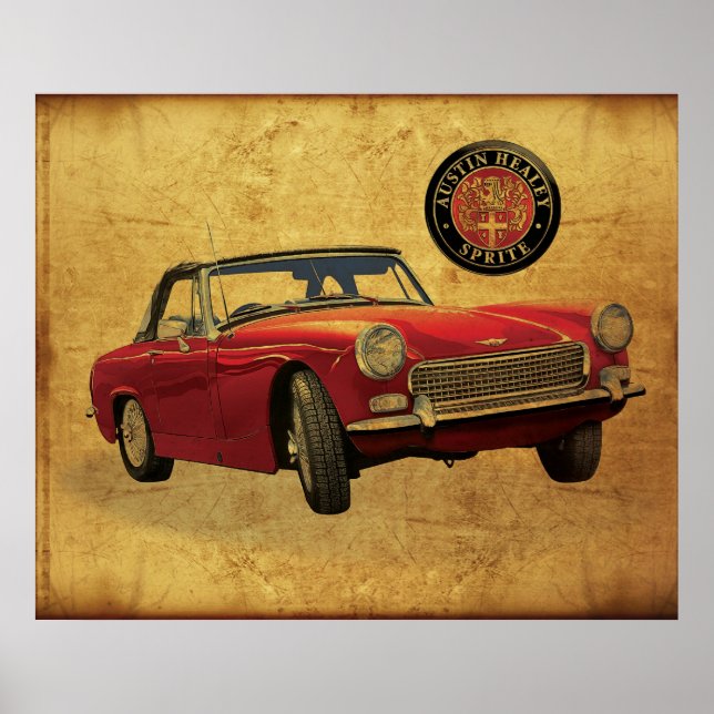 Poster Austin Healey Sprite (Devant)
