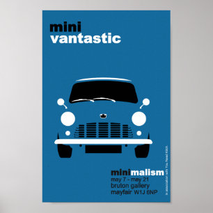Poster Austin original classique Mini Van Exhibition