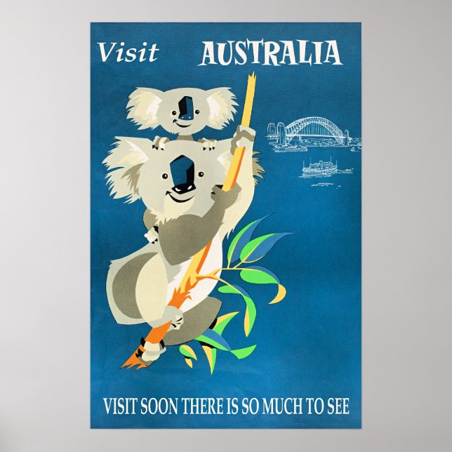 Poster Australia, Visit Soon (Devant)