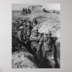 Poster Australian Infantry Wearing Small Box Respirators