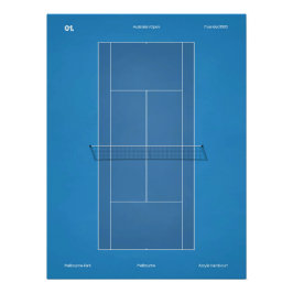 Poster Australian Open Tennis Court