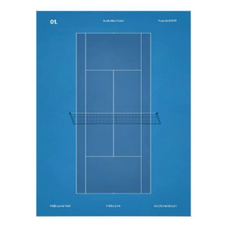 Poster Australian Open Tennis Court