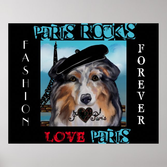 POSTER AUSTRALIAN SHEPHERD (Devant)