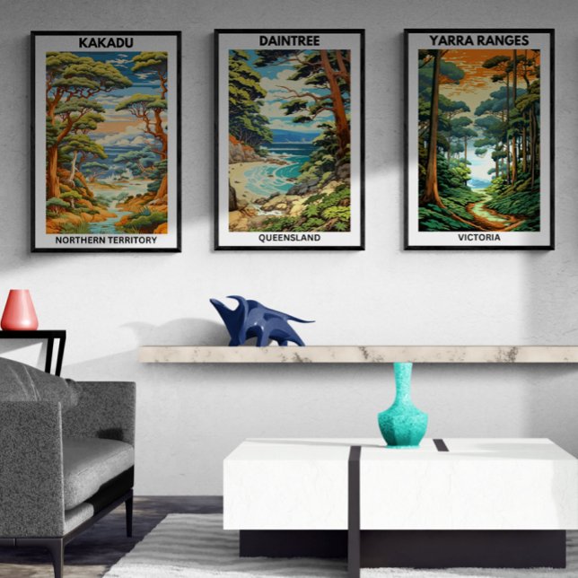 Poster Australian Travel Poster, Daintree, QLD (Créateur téléchargé)