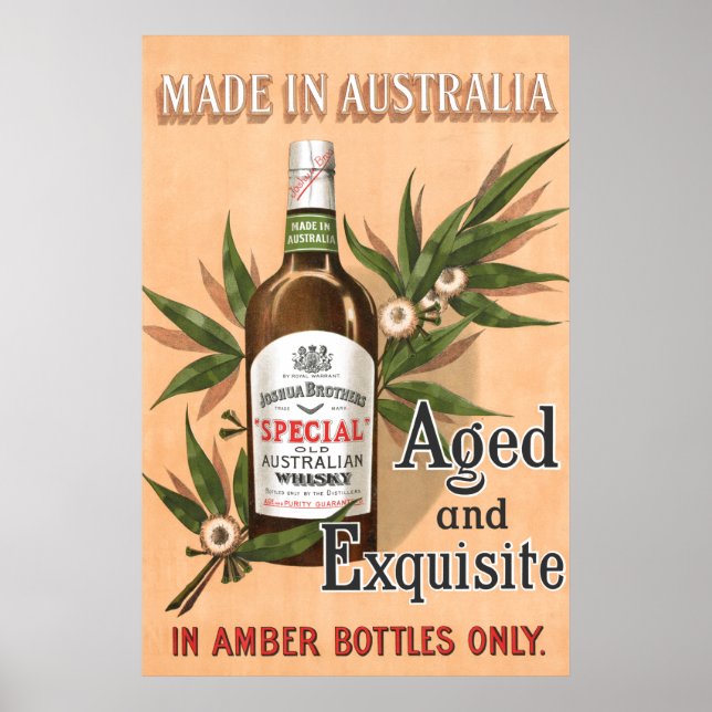 Poster Australian Whisky publicité Vintage (Devant)