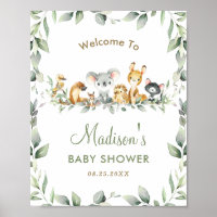 Australie Animaux Baby shower de verdure Bienvenue