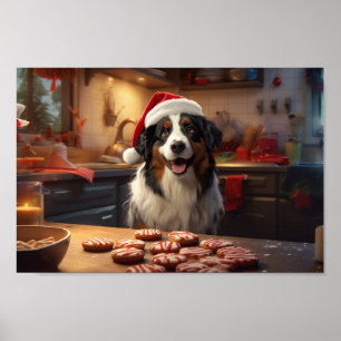 Poster Australie Berger Noël Cookies vacances