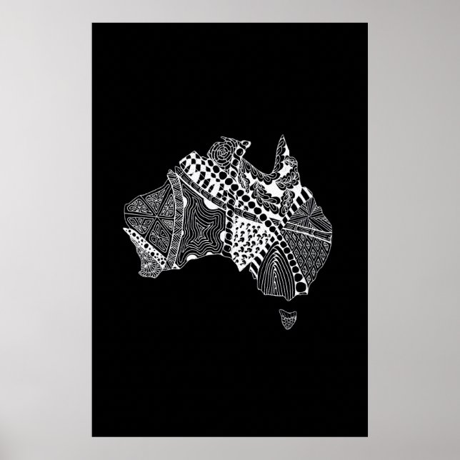 Poster Australie Carte Aussie Aussie Aussie Oi Oi Oi (Devant)